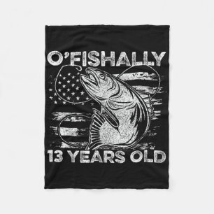 Cobertor De Velo Camisa Ofishally 13 Anos 13º Aniversário Pesca