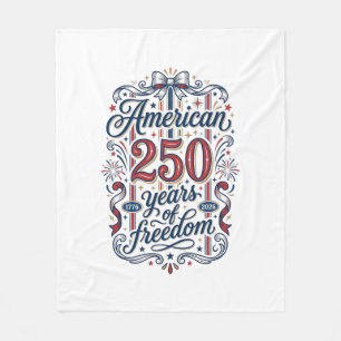 Cobertor De Velo Camisa Patriótica 250 Anos de Liberdade Americana 