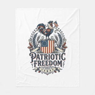 Cobertor De Velo Camisa Patriótica de Gráficos Vetoriais de Criador