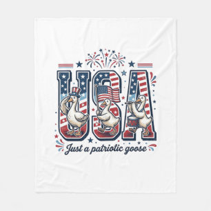Cobertor De Velo Camisa Patriótica Ganso EUA Vintage Quatro de Julh