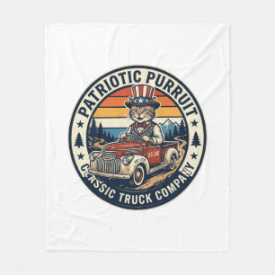 Cobertor De Velo Camisa Patriótica Tio Sam Gato Pôr do Sol Retro (5