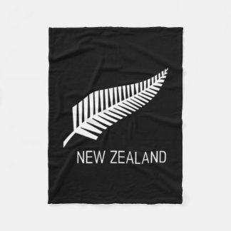 Cobertor De Velo Camisa Preta de Samambaia da Nova Zelândia Masculi