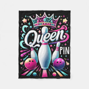 Cobertor De Velo Camisa Queen Pin Bowler Liga de Boliche Para Bowli