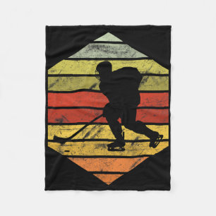 Cobertor De Velo Camisa Retro Vintage Jogador de Hóquei no Gelo Arr