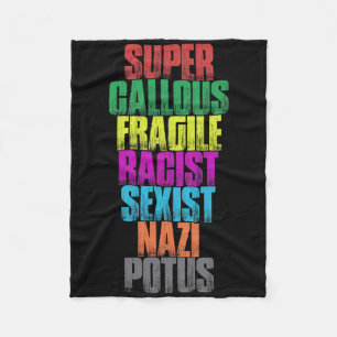 Cobertor De Velo Camisa Super Insensível Frágil Potus Anti-trump Pr