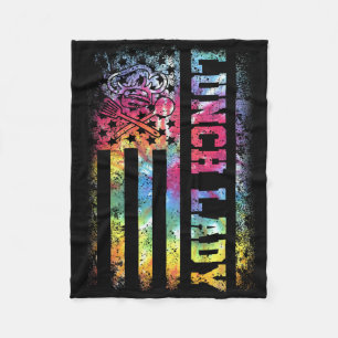 Cobertor De Velo Camisa Tie Dye da Bandeira dos EUA Dama do Almoço