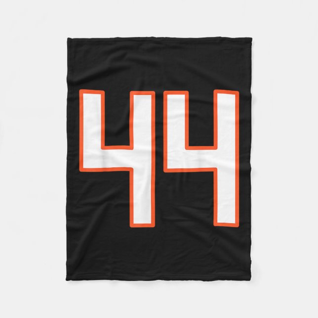 Cobertor De Velo Camisa Uniforme Srts Laranja e Branco Número 44 Pl (Frente)