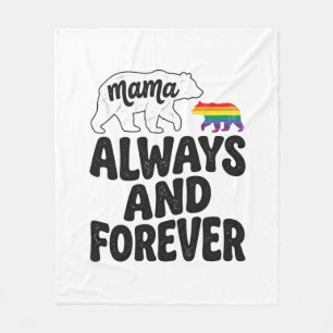 Cobertor De Velo Camisa Vintage Arco-Íris da Mamãe Urso Sempre e Pa