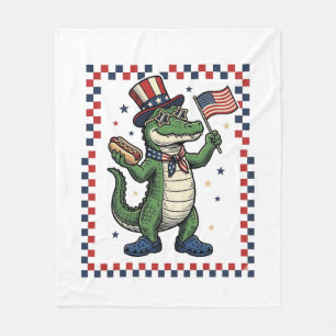 Cobertor De Velo Camisa Vintage Bandeira Cachorro-Quente Jacaré Pat