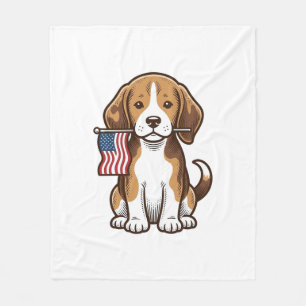 Cobertor De Velo Camisa Vintage de Cachorro Beagle com Bandeira Ame
