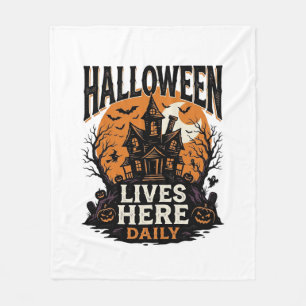 Cobertor De Velo Camisa Vintage de Halloween Casa Assombrada Todos