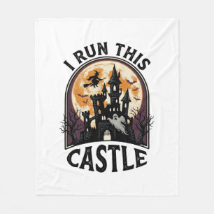 Cobertor De Velo Camisa Vintage de Halloween Castelo Assombrado Bru