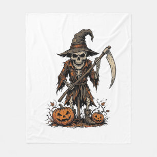 Cobertor De Velo Camisa Vintage de Halloween Esqueleto Espantalho A