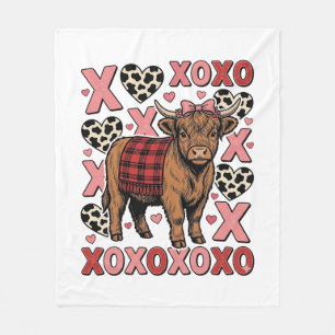 Cobertor De Velo Camisa Vintage do Dia dos Namorados Vaca Highland 