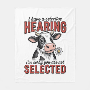 Cobertor De Velo Camisa Vintage Engraçada de Vaca com Audição Selet