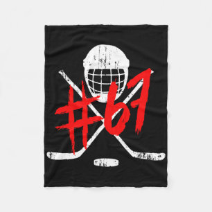 Cobertor De Velo Camisa Vintage Hockey 67 Número
