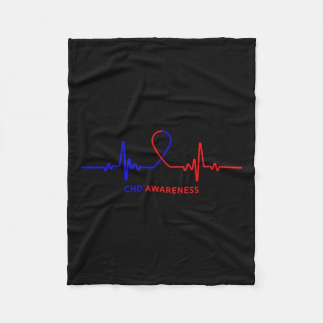 Cobertor De Velo Camisas de Consciência - Doença Cardíaca Congênita (Frente)