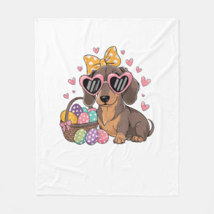 Cobertor De Velo Camisas de Dachshund Fofo de Páscoa Dachshund