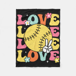 Cobertor De Velo Camisas de Softbol Amor Fofo para Mulheres Mãe T