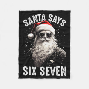Cobertor De Velo Camisas engraçadas de Natal do Papai Noel dizem se
