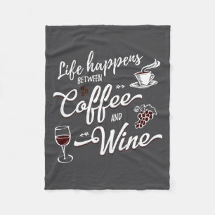 Cobertor De Velo Camisas engraçadas de vinho e café com dizeres par