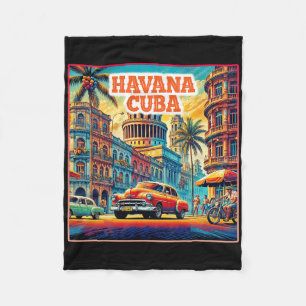 Cobertor De Velo Camisas Havana Cu Viagem Familiar Turista Vintage