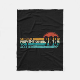 Cobertor De Velo Camiseta 988 Linha de Apoio à Prevenção de Suicídi