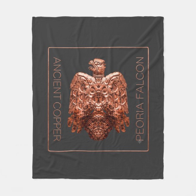 Cobertor De Velo Camiseta Ancient Copper Peoria Falcon Restored (Frente)