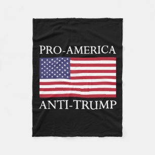 Cobertor De Velo Camiseta Anti-Trump - Bandeira Americana EUA Resis