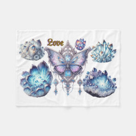 Cobertor De Velo Camiseta Básica Escura Amor Borboleta Moldura Flor