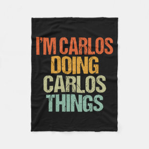 Cobertor De Velo Camiseta Carlos Fazendo Coisas de Carlos Engraçado