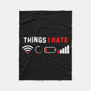 Cobertor De Velo Camiseta Coisas que Eu Odeio Humor Geek de Computa