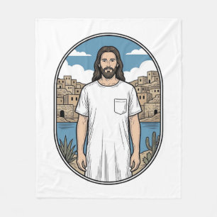 Cobertor De Velo Camiseta com Estampa de Figura Espiritual de Gravu