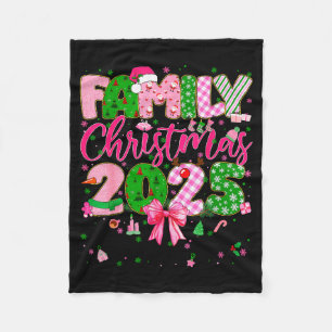Cobertor De Velo Camiseta Combinando Natal Família 2025 Pijamas de
