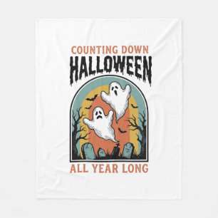 Cobertor De Velo Camiseta Contagem Regressiva de Halloween Gráfico