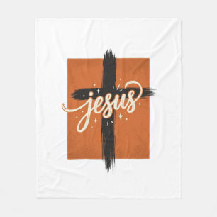 Cobertor De Velo Camiseta Cristã Cruz de Jesus Vintage Design_1