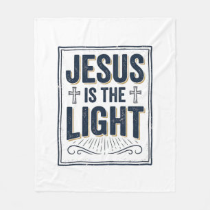 Cobertor De Velo Camiseta Cristã Vintage Jesus É A Luz