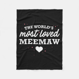 Cobertor De Velo Camiseta da Meemaw Mais Amada do Mundo, Presente d