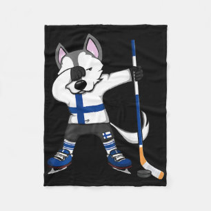 Cobertor De Velo Camiseta de Amantes de Hóquei no Gelo Husky Dabbin