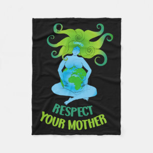 Cobertor De Velo Camiseta de Ativismo Vegano Respeite Sua Mãe_1