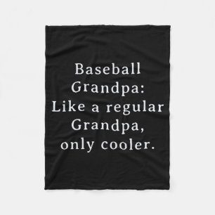 Cobertor De Velo Camiseta de beisebol do avô engraçado com texto pe