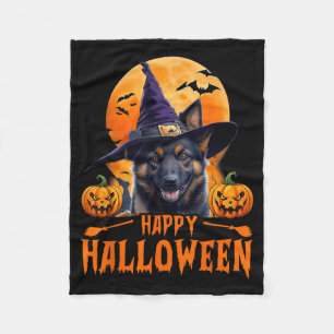 Cobertor De Velo Camiseta de Cachorro Feliz Halloween1