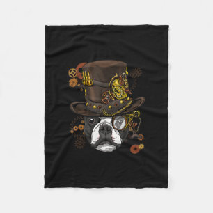 Cobertor De Velo Camiseta de cão Steampunk Boston Terrier Lover