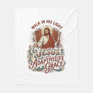 Cobertor De Velo Camiseta de Encorajamento para Deficientes Jesus I