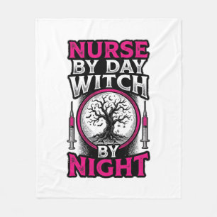 Cobertor De Velo Camiseta De Enfermeira De Dia Bruxa De Noite De Ha