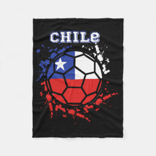 Cobertor De Velo Camiseta de Fã de Futebol Bandeira Chilena Chile