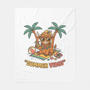 Cobertor De Velo Camiseta de Férias de Praia de Vaca das Terras Alt