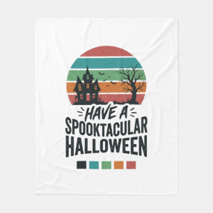 Cobertor De Velo Camiseta de Gravura Vintage de Halloween Espetacul