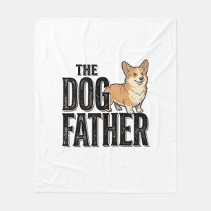 Cobertor De Velo Camiseta De Gravura Vintage Dogfather Corgi Engraç