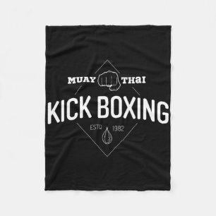 Cobertor De Velo Camiseta de Kickboxing Muay Thai Boxer Artes Marci